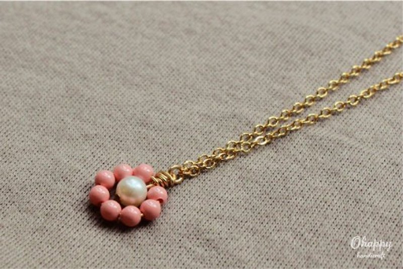 Ohappy force Necklace - n17 - Necklaces - Gemstone Pink