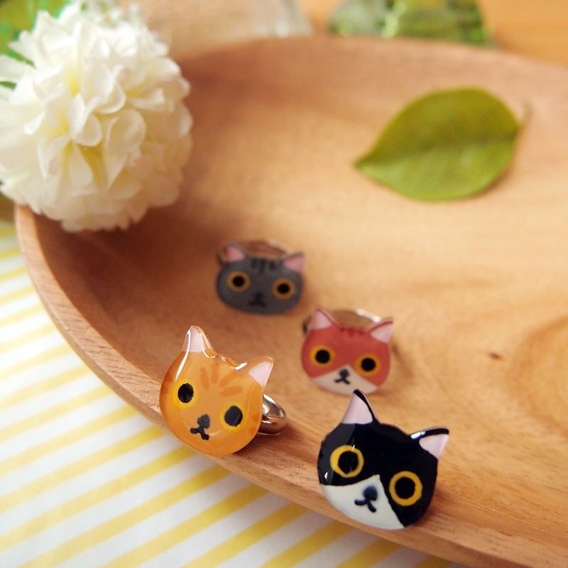 Meow lovely cat ring - General Rings - Plastic Multicolor