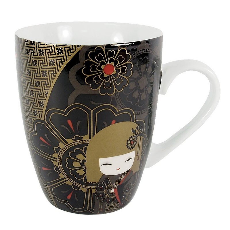 Mug-Hiro is generous and generous [Kimmidoll Cup-Mug] - แก้วมัค/แก้วกาแฟ - ดินเผา สีดำ