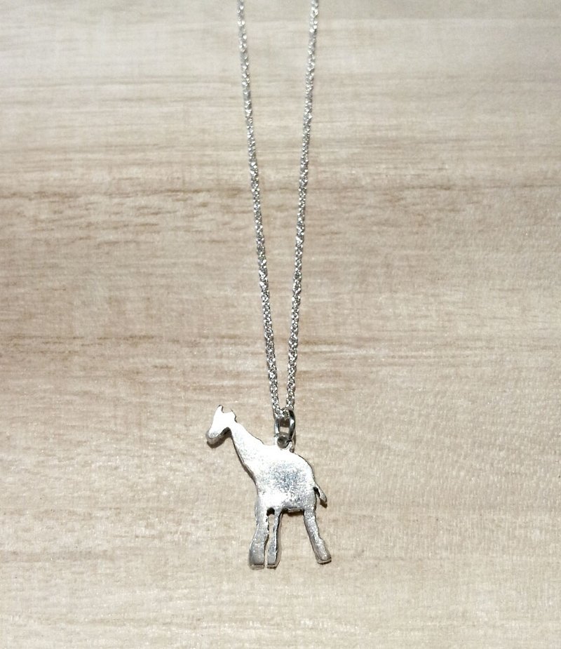 Handmade jewelry _ sunburn giraffe ✿ - สร้อยคอ - โลหะ สีกากี