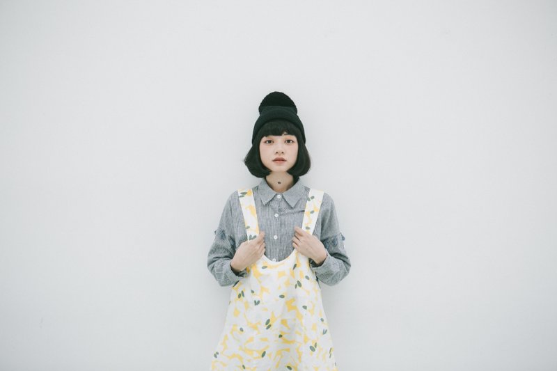 ☺ Boomboomkidz / 剪紙黃花吊帶裙 ☺ - 洋裝/連身裙 - 其他材質 黃色