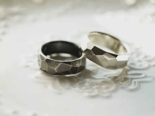 Secret Summer Jewellery 謎夏手工銀飾珠寶 手工925純銀【誰說鑽石永遠閃亮亮】不規則幾何切面個性戒指