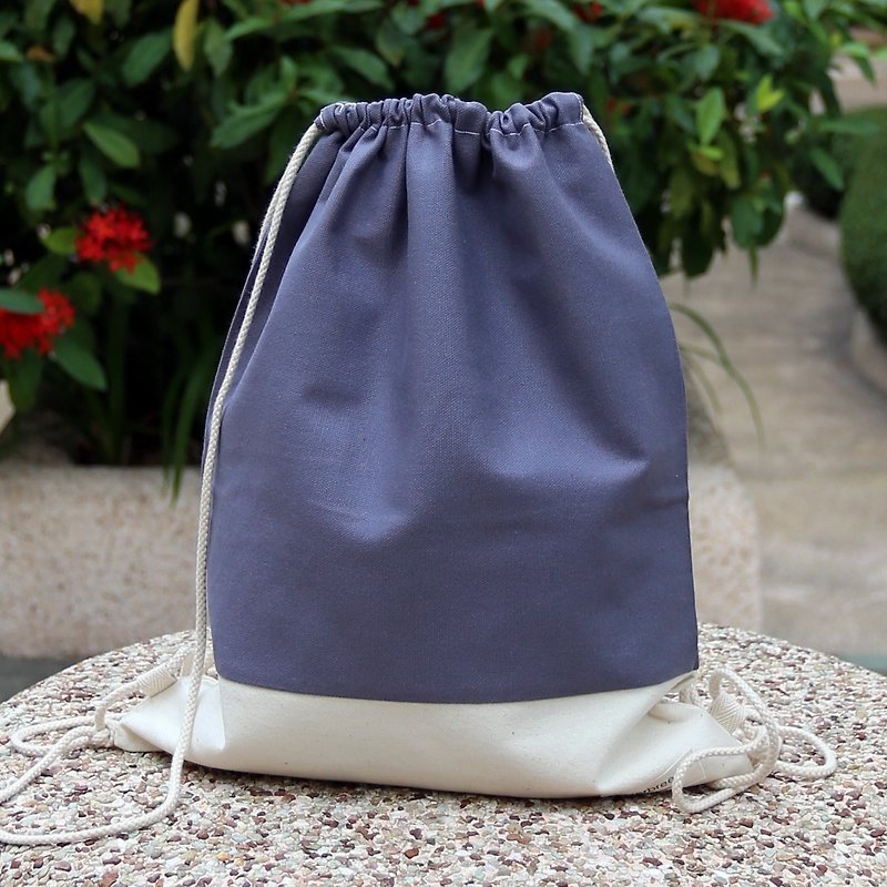 Silverbreeze~Bundle Back Backpack~Rainbow Series (Dark Grey) (B12) - Drawstring Bags - Other Materials Gray