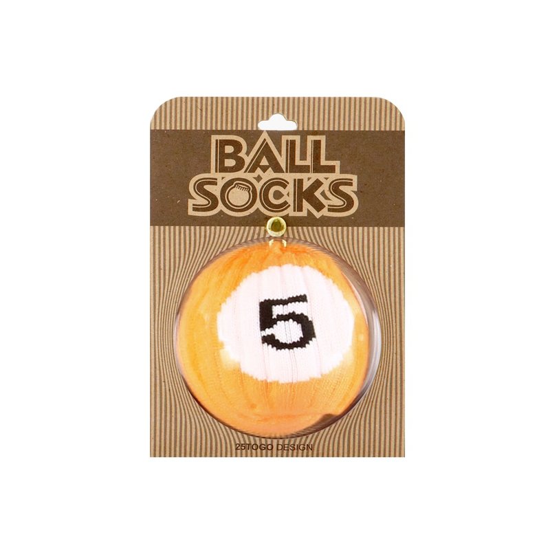 POOL BALL SOCKS pool socks 5th ball - Socks - Cotton & Hemp Orange