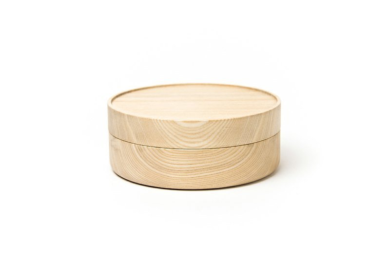 Hata lacquerware shop wooden vessel HAKO L (wood color) - เครื่องครัว - ไม้ สีกากี