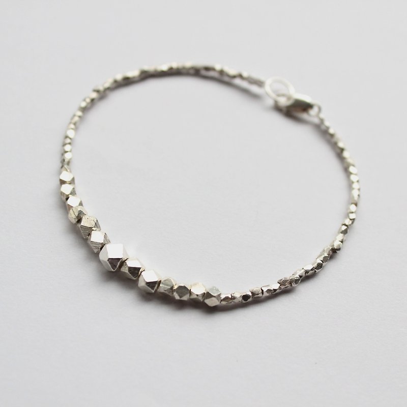 Journal (minimalist into winter) minimalist / handmade sterling silver bracelet bracelet - Bracelets - Other Metals 