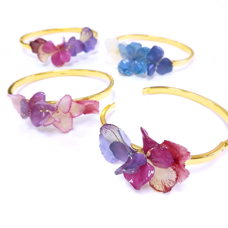 "PS anthomaniac AGFC" (produced by injection) full three-dimensional real 24K gold-plated bracelet flower production can Bangles - Bracelets - Plants & Flowers Multicolor