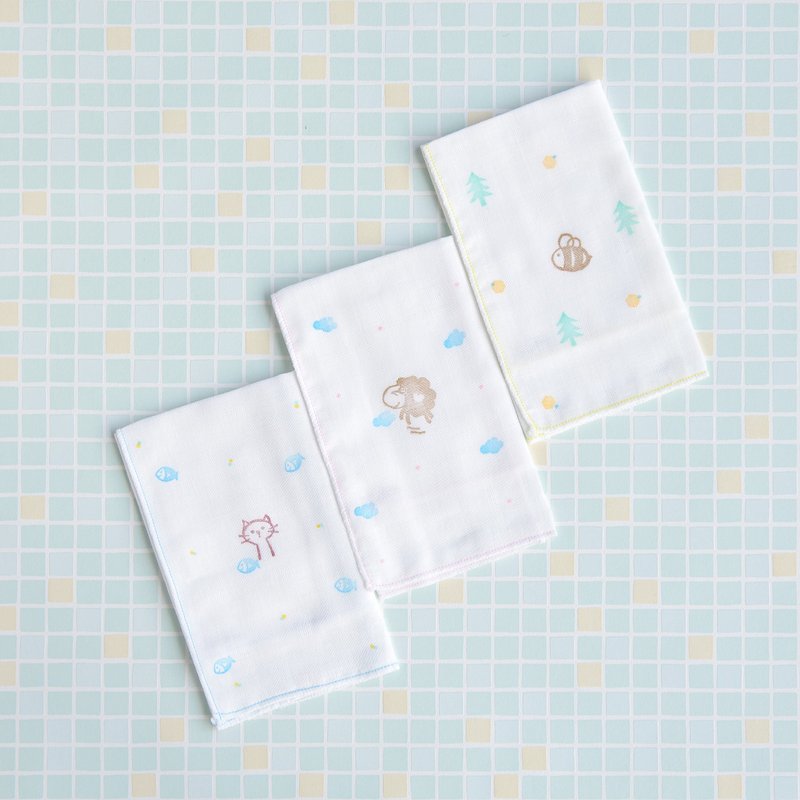 100% pure cotton small towel - ผ้ากันเปื้อน - ผ้าฝ้าย/ผ้าลินิน ขาว