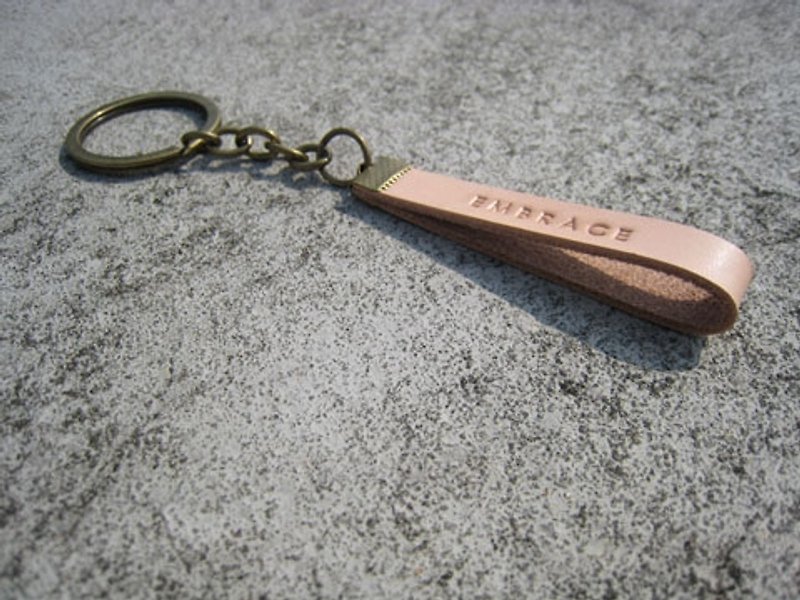 Gift / handmade leather key ring plus long / custom brand D00_3 - Keychains - Genuine Leather 