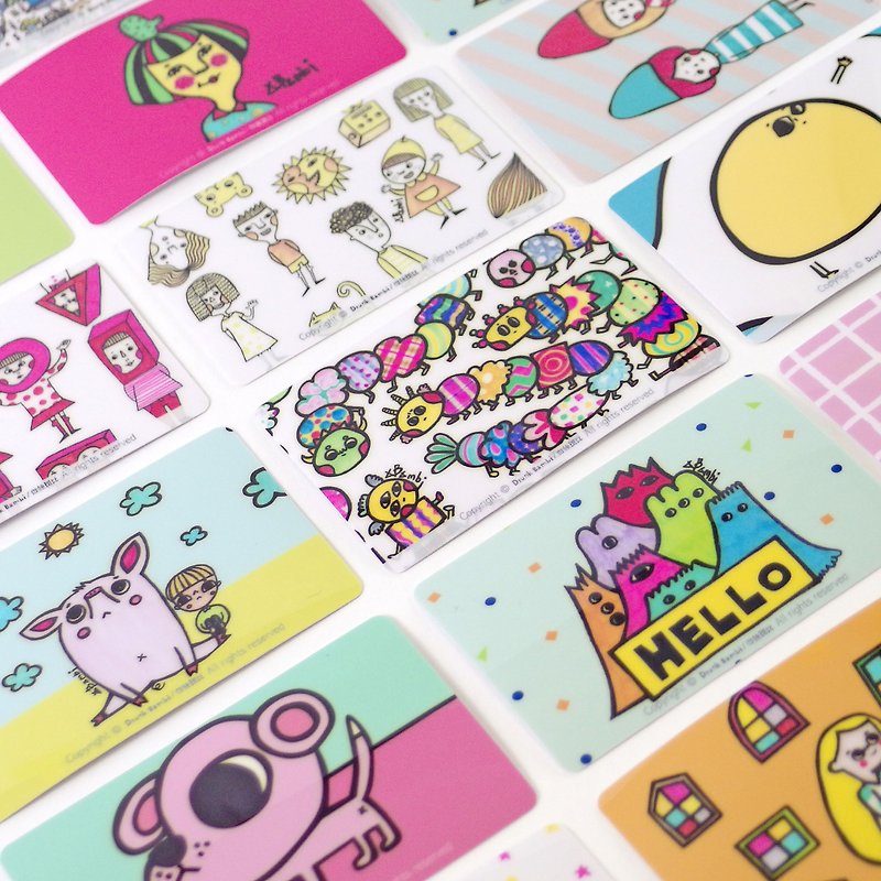Water Proof Card Stickers (17 different patterns) - สติกเกอร์ - พลาสติก หลากหลายสี