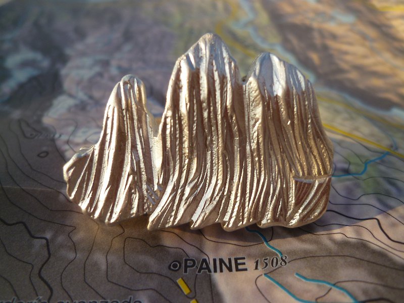 《 山：Torres del Paine 》手工限量版本 925純銀戒指 - General Rings - Other Metals Gray