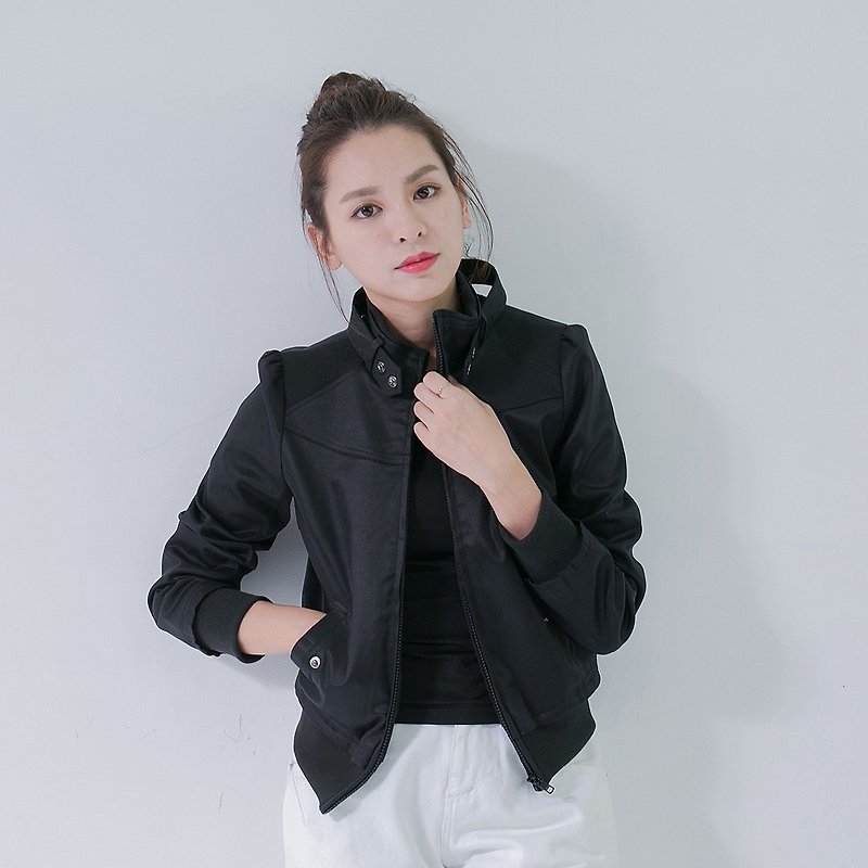 SUMI Laputa Laputa black flight jacket _5AF203_ - Women's Casual & Functional Jackets - Cotton & Hemp Black