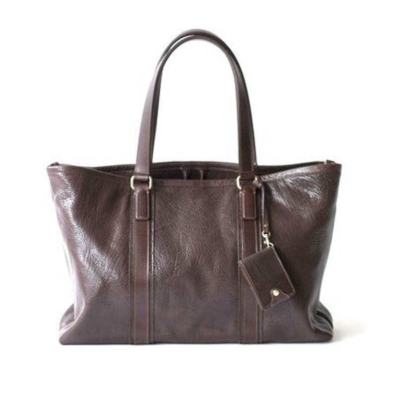 Brandy Vegetable Tanned Soft Leather Backpack/Shoulder Bag - กระเป๋าถือ - หนังแท้ สีนำ้ตาล
