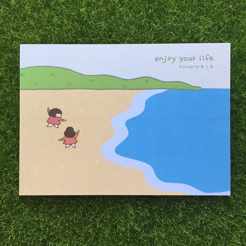 "Fish of Art" enjoy you life card postcard--C0266 - การ์ด/โปสการ์ด - กระดาษ หลากหลายสี