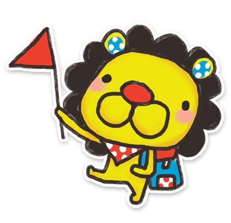 "Balloon" Sticker-Petal Lion - Stickers - Paper Yellow