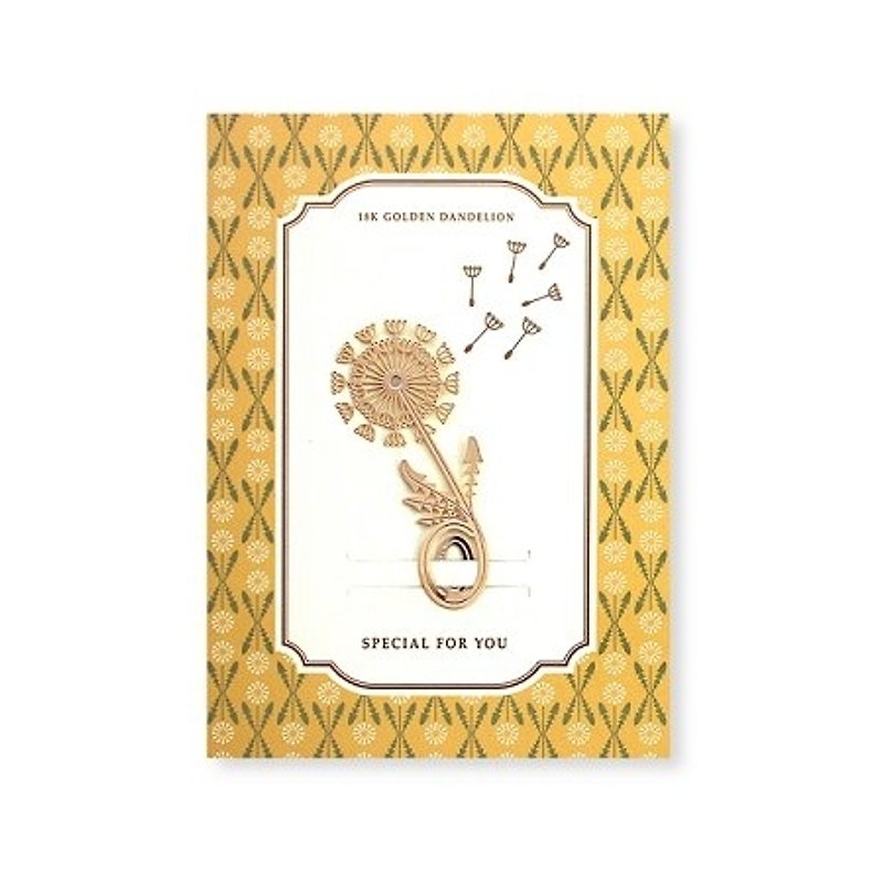 bookfriends-18K gold natural style bookmarks - dandelion, BZC24197 - Bookmarks - Other Metals Yellow