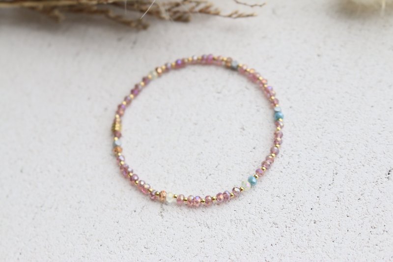 Crystal bracelet 0584-Frog Prince - Bracelets - Glass Purple