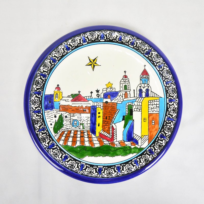 町の装飾品/プレート_フェアトレード - 小皿 - その他の素材 多色