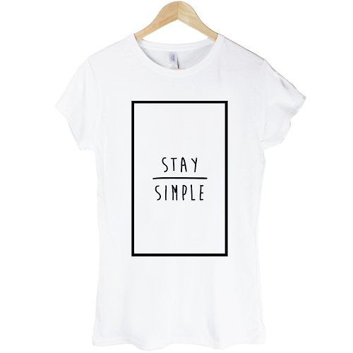 hipster STAY SIMPLE-Rectangle女生短袖T恤-2色 保持簡單長方形 三角形 幾何 設計 自創 品牌 時髦 圓 文青 Hipster