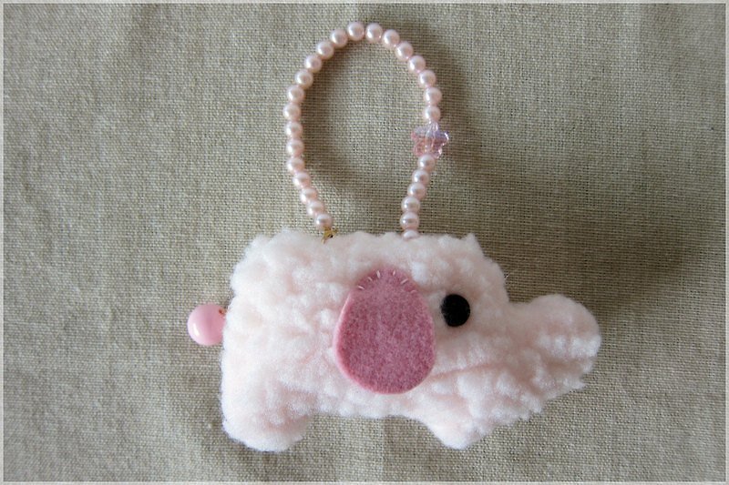 Pink Elephant Charm - Charms - Other Materials 