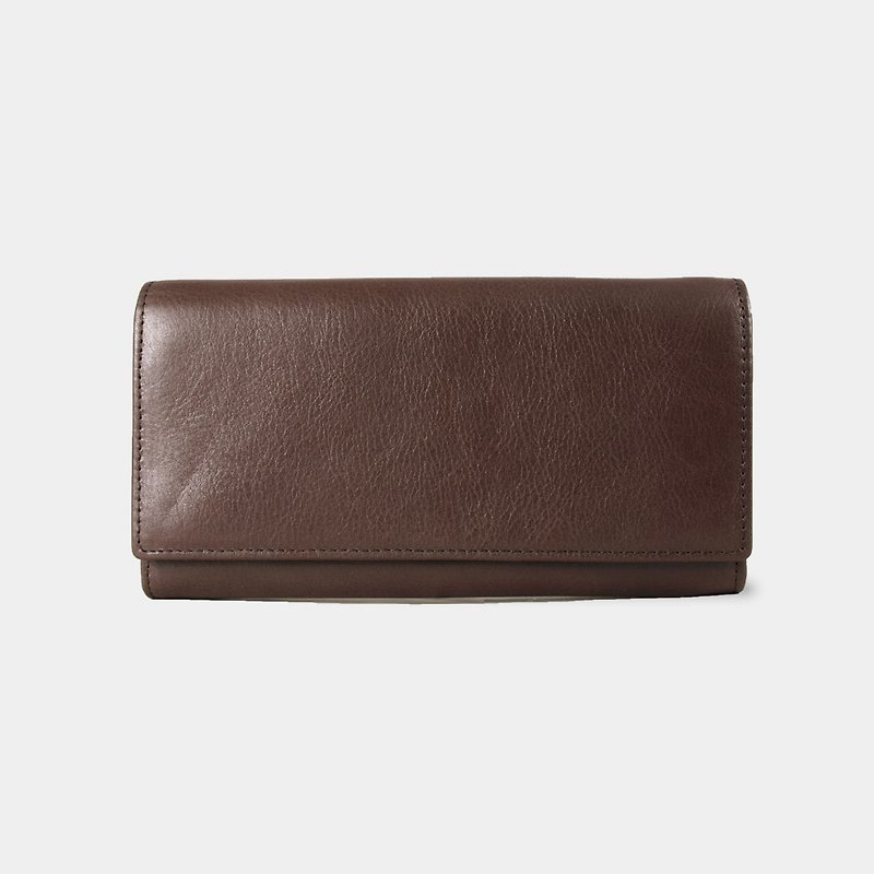 Aubrey Envelope Leather Wallet – Chocolate Brown - Wallets - Genuine Leather Brown
