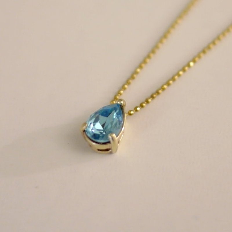 [Jin Xialin ‧ pear-shaped crystal necklace jewelry] - สร้อยคอ - เครื่องเพชรพลอย 