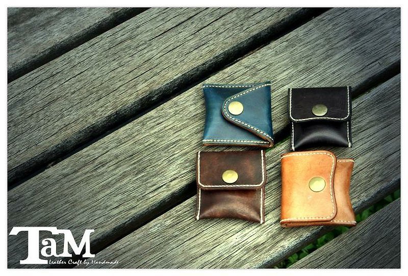 Small leather handmade coin purse - เครื่องหนัง - หนังแท้ 