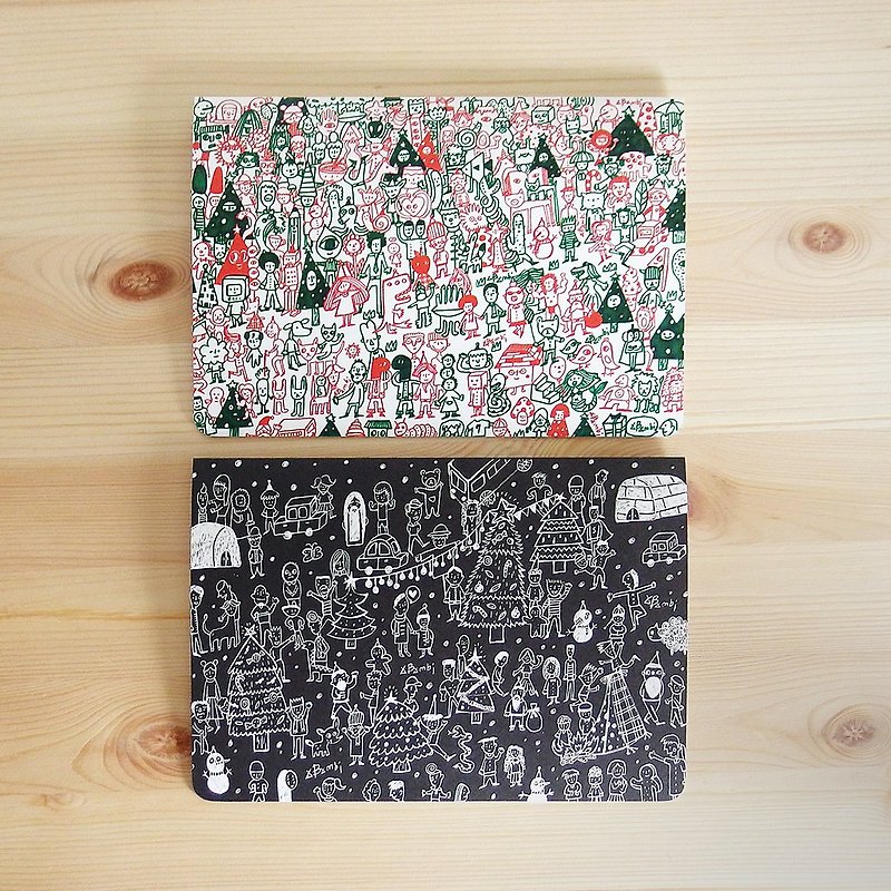 ブロンズのクリスマス カードをホワイト クリスマスレッドとグリーンのクリスマスの 2 つのグループに分けます。 - カード・はがき - 紙 ブラック