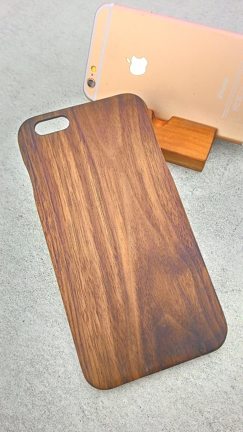微森林．iPhone 6 純原木 木製手機殼-"胡桃木"（基本木紋款） - 手機殼/手機套 - 木頭 咖啡色