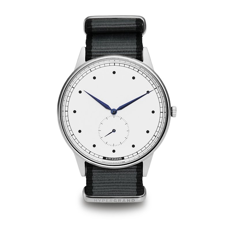 HYPERGRAND - SIGNATURE SW Straight Jacquard Grey Small Seconds Series - Silver White Dial Grey Twill Watch - Women's Watches - Other Materials Gray