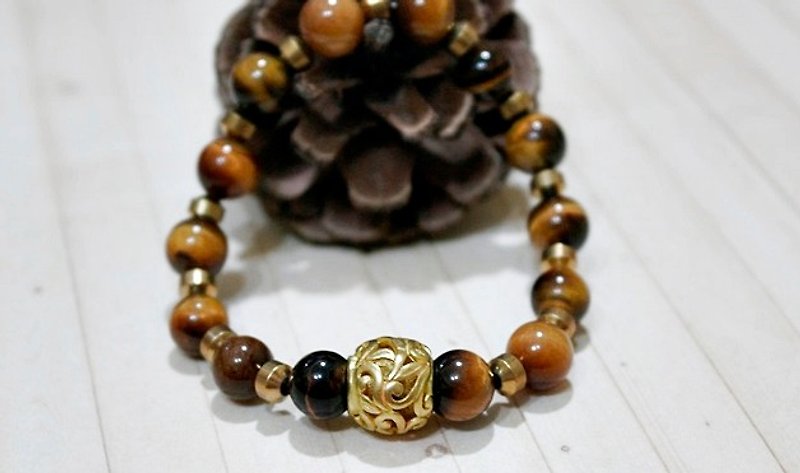 X _ natural stone Bronze eagle - neutral limit X1 # # # # # Father's Day gift boyfriend gift # - Bracelets - Gemstone Brown