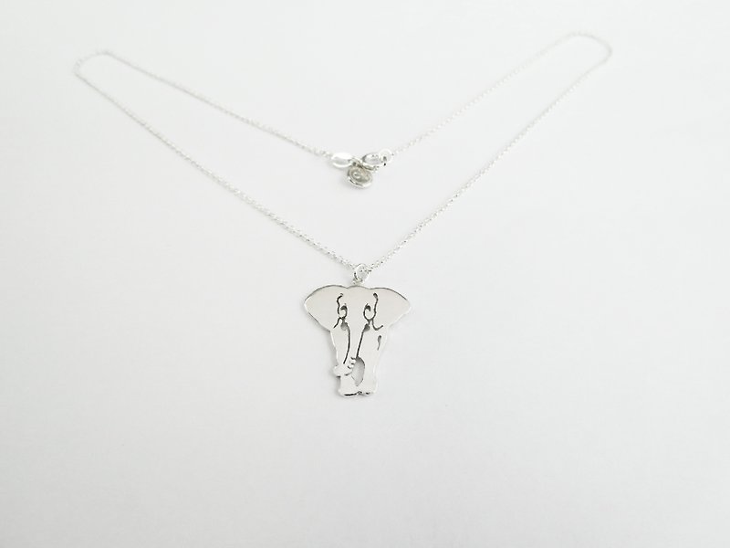 Smiling elephant – Classic animal hollow series (925 silver necklace) - Cpercent - Necklaces - Sterling Silver Silver
