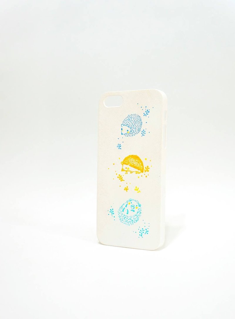 【Hedgehog 】handmade phone case - Phone Cases - Plastic White