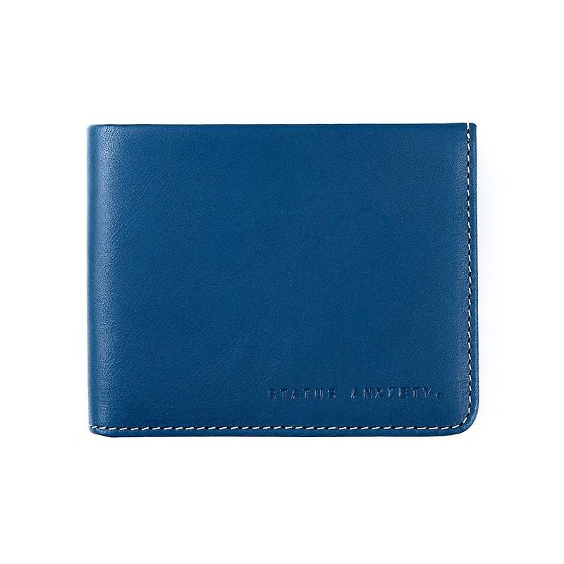 ALFRED 短夾_Blue /藍色 - 長短皮夾/錢包 - 真皮 藍色