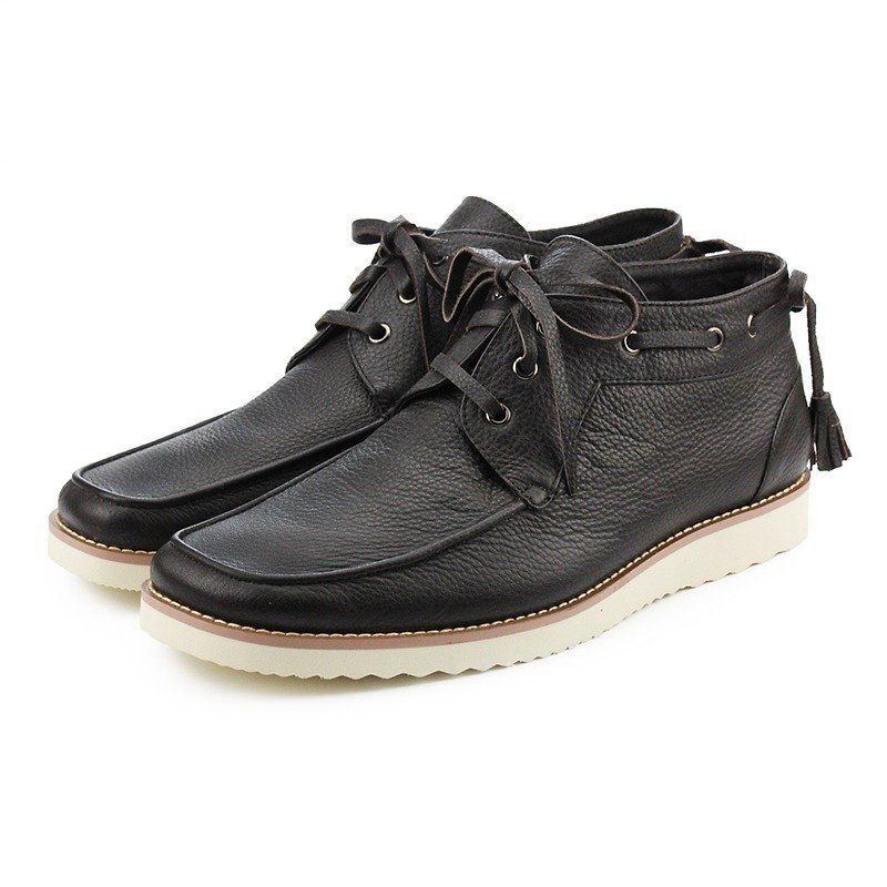 Classic Platform Wallabee 98226 DarkBrown - Men's Boots - Genuine Leather Brown