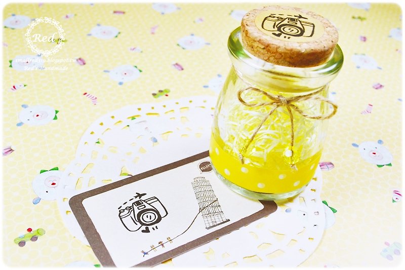 Red Handmade // special tone warm milk bottle seal - sweet and sour lemon flavored milk * - Other - Glass Yellow