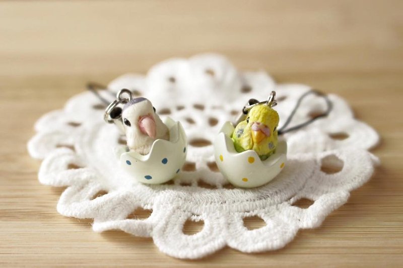 Pet Doll 1-3cm ( bird egg ) pure doll mobile phone strap dust plug - Other - Clay Multicolor
