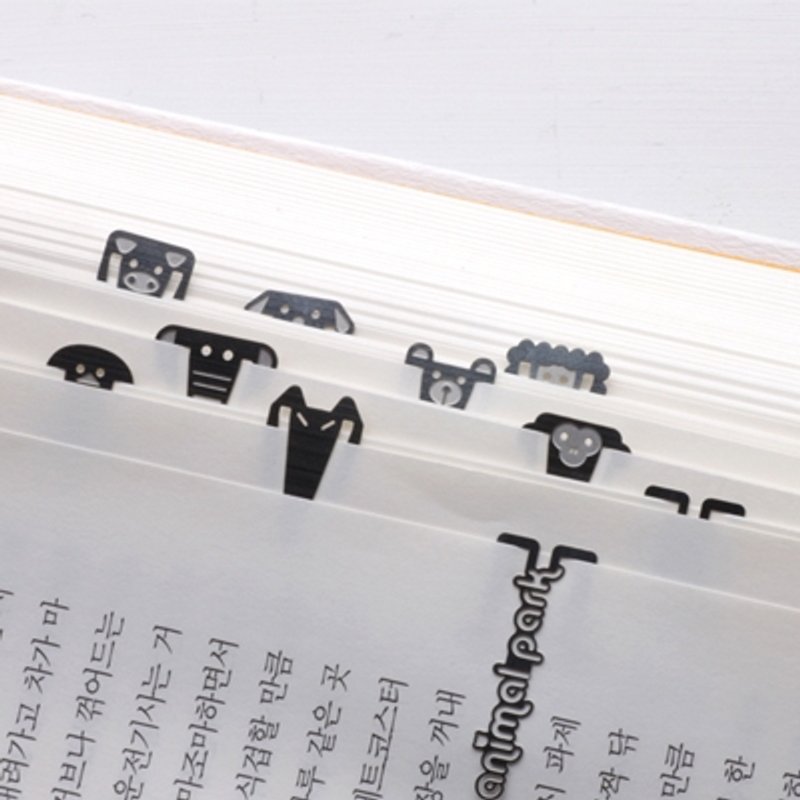 Dessin x Bookfriends- Animal Republic bookmark group V.2 (8 into), BZC29461 - ที่คั่นหนังสือ - โลหะ สีเทา