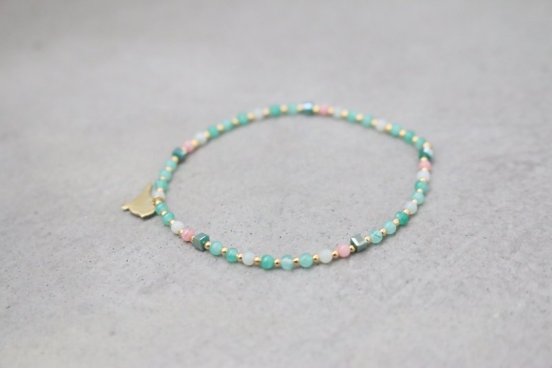 <☞ HAND IN HAND ☜> DF Stone - Ladybird bracelet (0405) - Bracelets - Gemstone Multicolor