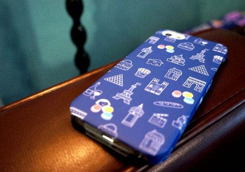 Ni Hao I’m FiFi 城市系列 iPhone 5/5s背蓋 Bonjour Paris! (藍色巴黎) - 其他 - 塑膠 藍色