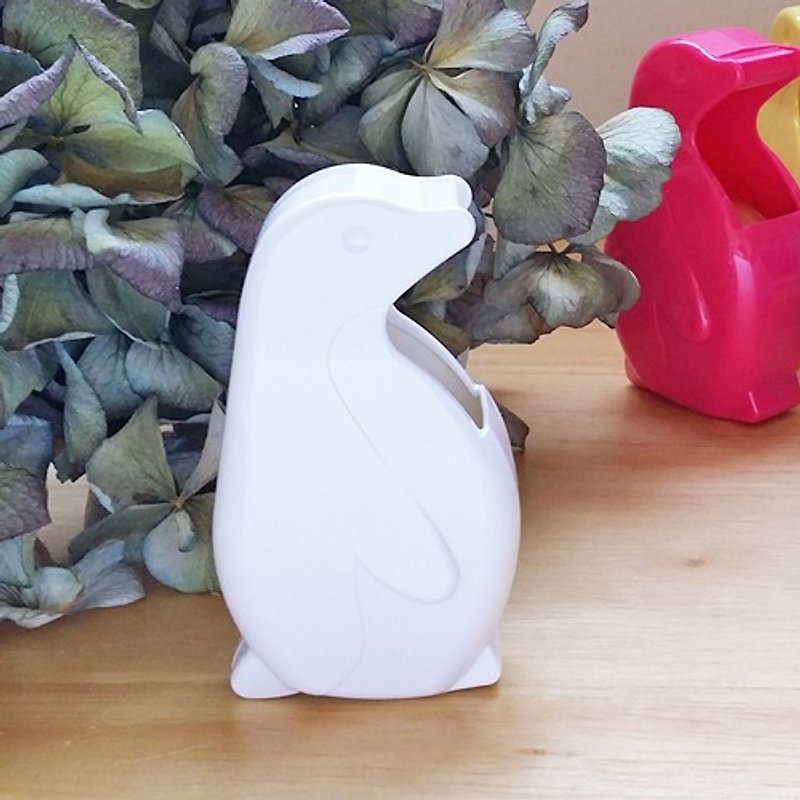 NICHIBAN Mr. Penguin tape table [Snow White (CT-15PSW)] - Other - Plastic White