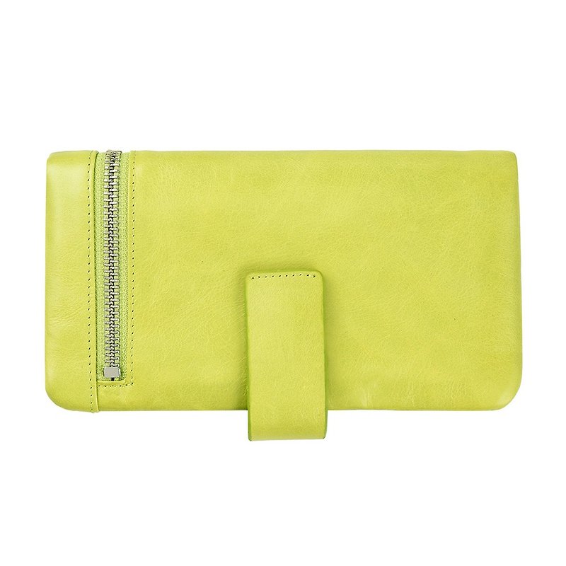 Status Anxiety - ESTHER Long Clip _Lime Green / Lyme Green - Wallets - Genuine Leather Green
