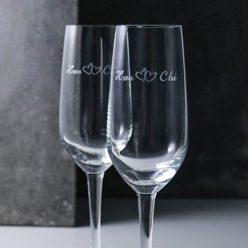 (Pair of Price) 185cc [Love Proposal Matching Ring Cup] Wedding Ring Ring Wedding Champagne Matching Cup Wedding Gift - Bar Glasses & Drinkware - Glass Gray