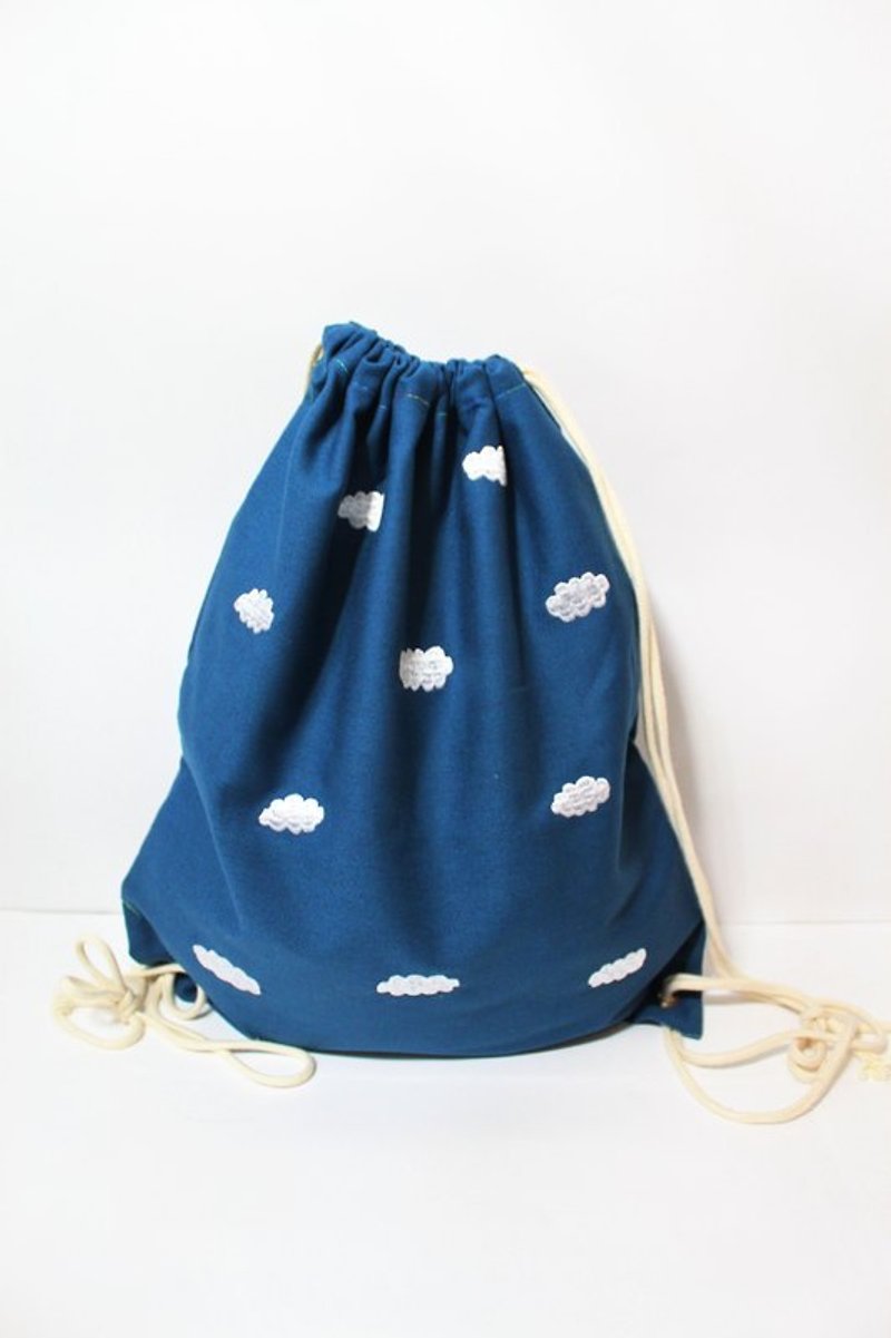 [CURLY CURLY] after Aozora / beam port backpack (a total of four color) - Drawstring Bags - Thread Multicolor
