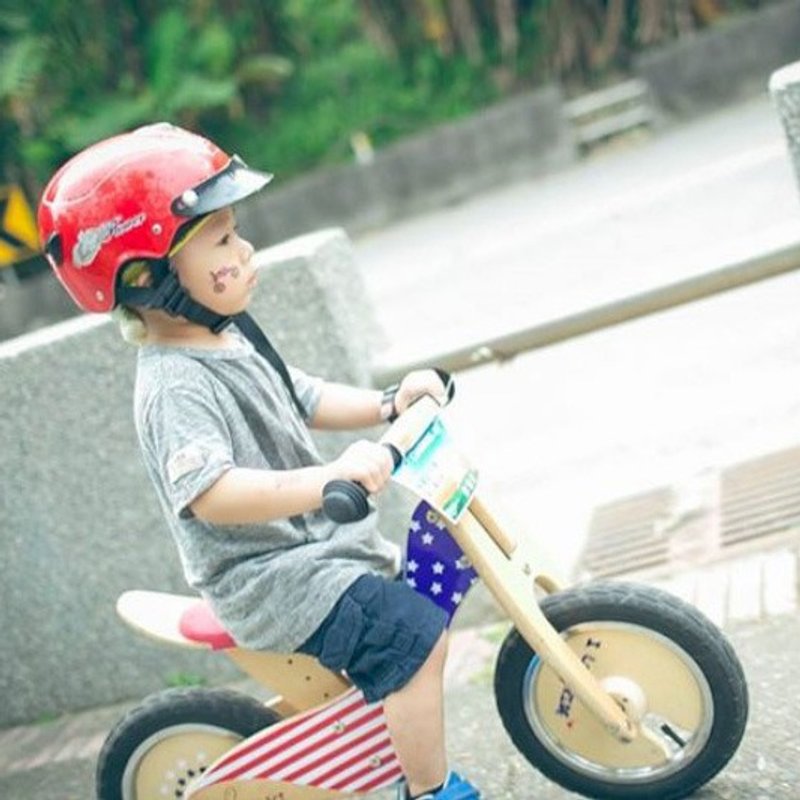 酷騎手工日系塗裝簡約風木頭小車【小小版】【輕量鋁圈加安全木蓋】 - 腳踏車/滑板/周邊 - 木頭 紅色
