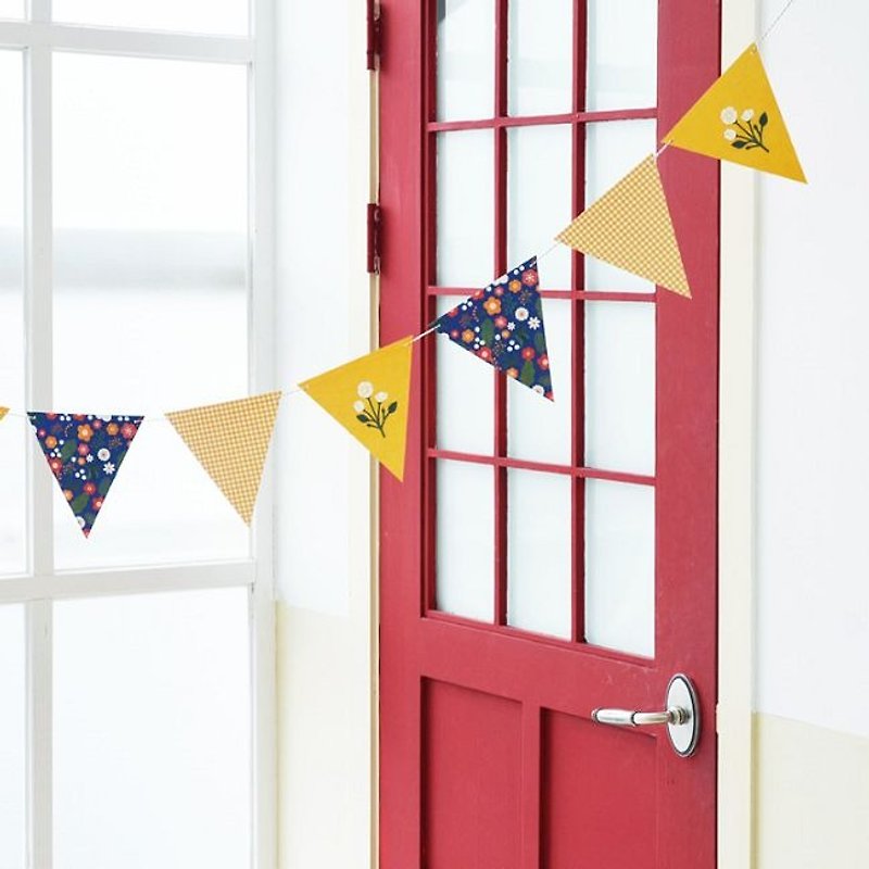 Dessin x Jamstudio-Jam happy party pennant ornaments - Flower Forest, JSD79398 - Wall Décor - Paper Yellow