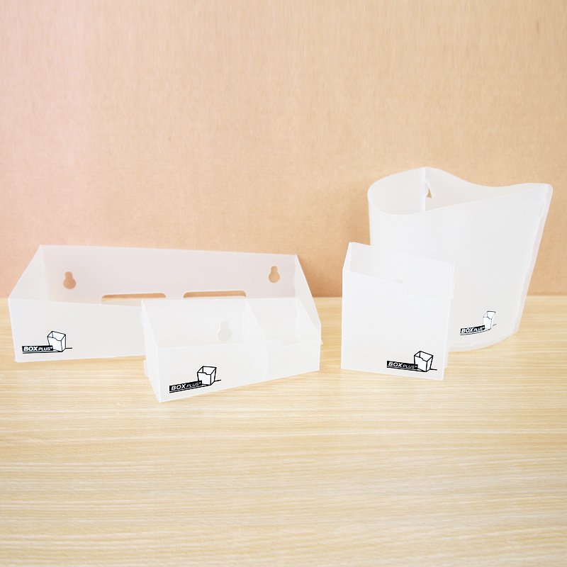 【歐士OSHI】 開學外宿收納  BOX PLUS 系列組合   面紙盒 - 居家收納/收納盒/收納用品 - 塑膠 白色