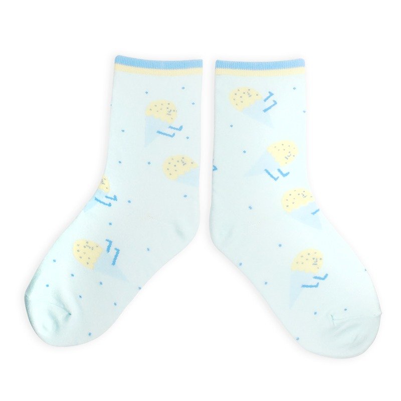 Ice Cream / Yohand Socks - ถุงเท้า - วัสดุอื่นๆ สีน้ำเงิน
