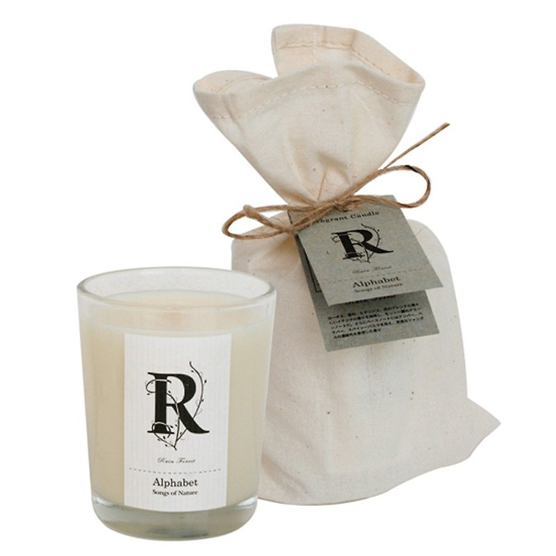 Art Lab - 100% Soy Alphabet Fragrant Candle - R - Rain Forest - Candles & Candle Holders - Plants & Flowers White