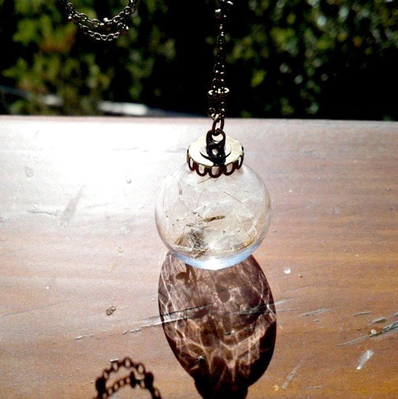 OMYWAY Handmade - Glass Globe Necklace - สร้อยติดคอ - กระดาษ ขาว
